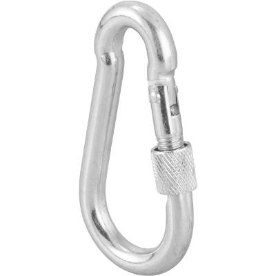 Mosquetão c/ trava roscada 8x80mm leve galvanizado  Vonder