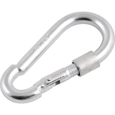 Mosquetão c/ trava roscada 9x90mm leve galvanizado  Vonder