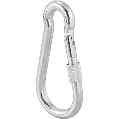 Mosquetão c/ trava roscada 11x120mm leve galvanizado  Vonder