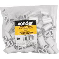Prensa cabos em alumínio p/ cabos aço 3/16" c/ 100 pç Vonder - 2