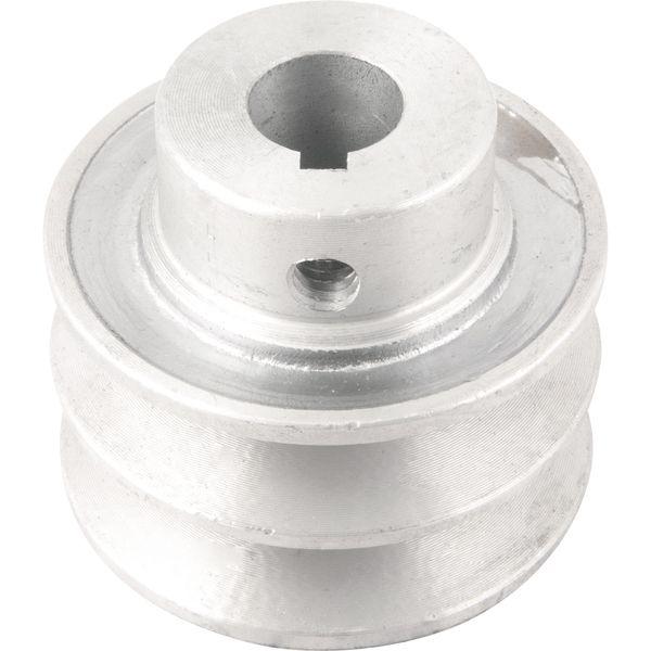 Polia Alumínio 2 Canais Perfil A 60mm com Furo 5/8" - Vonder - 1