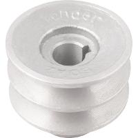 Polia Alumínio 2 Canais Perfil A 60mm com Furo 5/8" - Vonder - 2