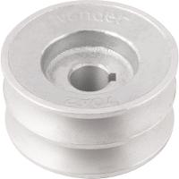 Polia Alumínio 2 Canais Perfil a 70mm c/ Furo 5/8'' Vonder - 2