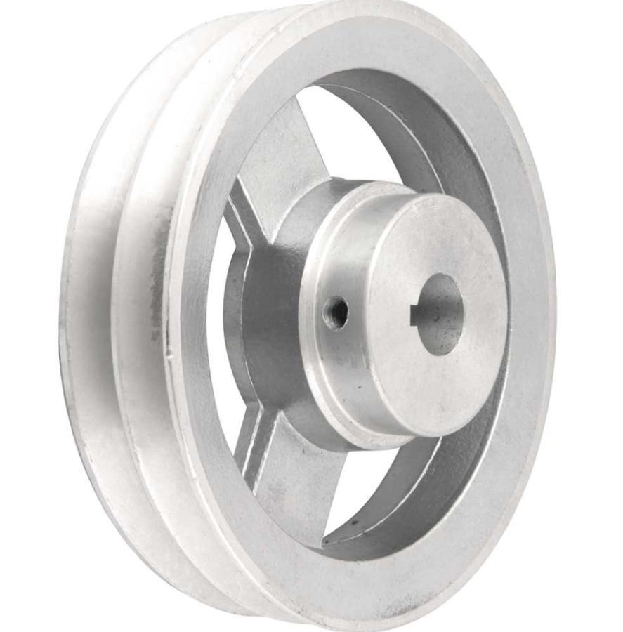 Polia Alumínio 2 Canais Perfil A 150mm com Furo 3/4" Vonder - 2