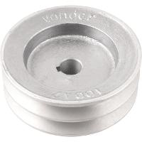 Polia Alumínio 2 Canais Perfil A 100mm com Furo 5/8" Vonder - 2