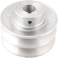 Polia Alumínio 2 Canais Perfil B 90mm com Furo 3/4" - Vonder - 1