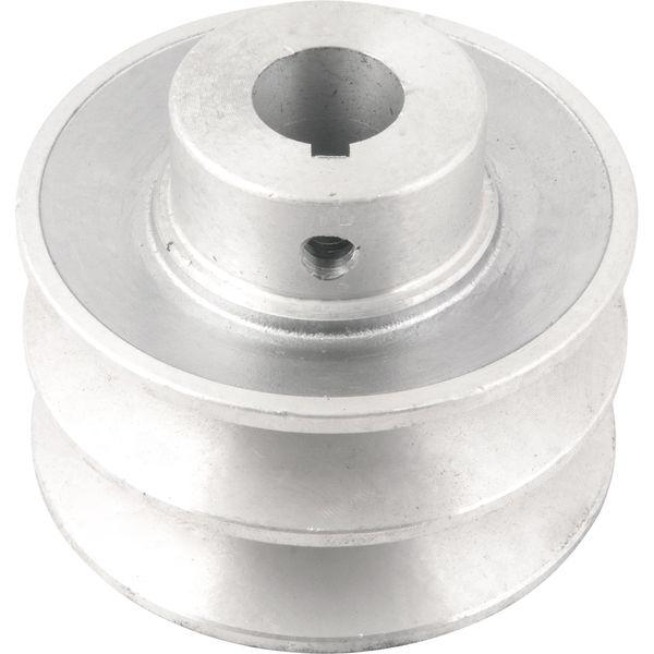 Polia Alumínio 2 Canais Perfil B 80mm com Furo 3/4" Vonder - 1