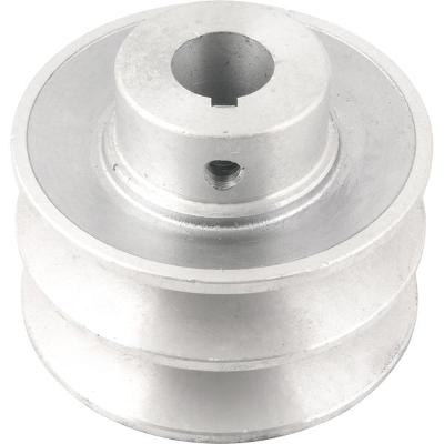 Polia Alumínio 2 Canais Perfil B 80mm com Furo 3/4" - Vonder