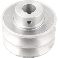 Polia Alumínio 2 Canais Perfil B 80mm com Furo 3/4" Vonder - 1