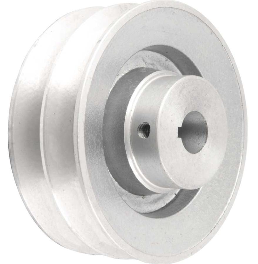 Polia Alumínio 2 Canais Perfil B 120mm com Furo 3/4" Vonder - 2