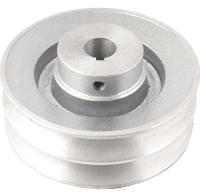 Polia Alumínio 2 Canais Perfil B 120mm com Furo 3/4" Vonder - 1