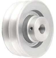 Polia Alumínio 2 Canais Perfil B 120mm com Furo 3/4" Vonder - 2