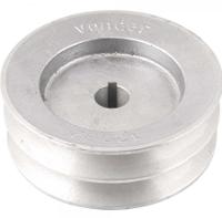 Polia Alumínio 2 Canais Perfil B 120mm com Furo 3/4" Vonder - 3