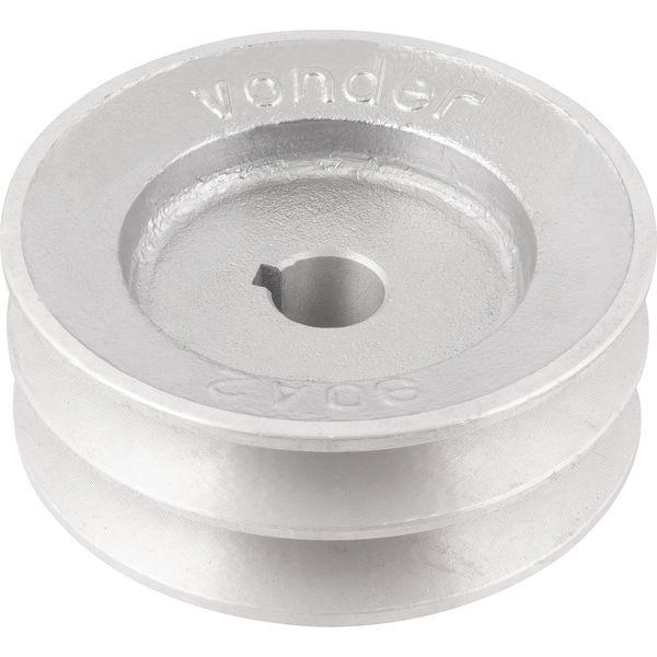 Polia Alumínio 2 Canais Perfil A 90mm com Furo 5/8" - Vonder - 2