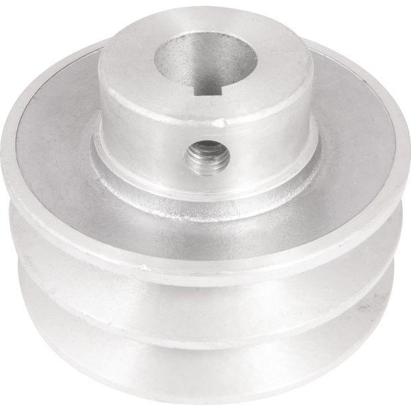 Polia Alumínio 2 Canais Perfil A 80mm Com Furo 19mm Vonder - 1