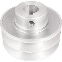 Polia Alumínio 2 Canais Perfil A 80mm Com Furo 19mm Vonder - 1