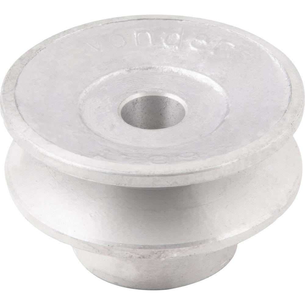 Polia de Alumínio 1 Canal Perfil a 60 mm Furo de 1/2 Vonder - 1