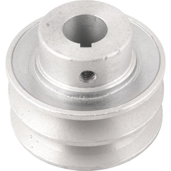 Polia Alumínio 2 Canais Perfil A 70mm com Furo 3/4" Vonder - 1