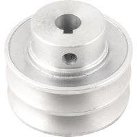 Polia Alumínio 2 Canais Perfil A 70mm com Furo 14mm - Vonder - 1