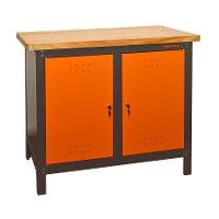 Bancada Profissional Fechada 1,10m Cinza e Laranja Presto - 1