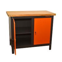 Bancada Profissional Fechada 1,10m Cinza e Laranja Presto - 2