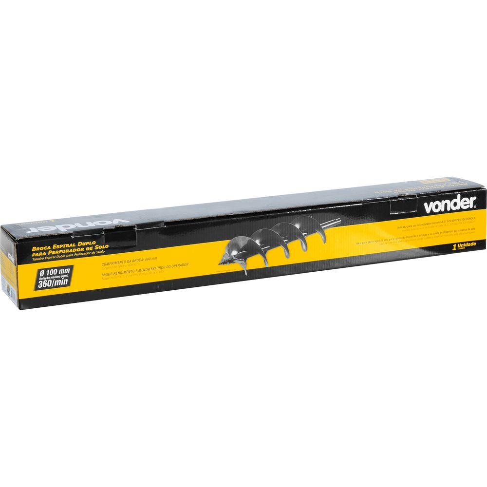Broca para Perfurador Vonder Solo Espiral Duplo 100X800mm - 3