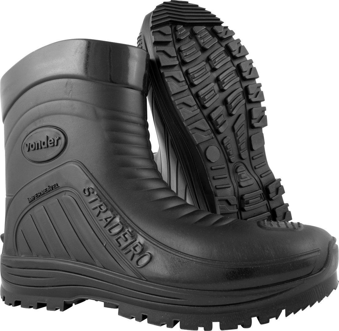 Bota de Pvc Preta Cano Médio s/ Forro 38 Vonder Plus - 2
