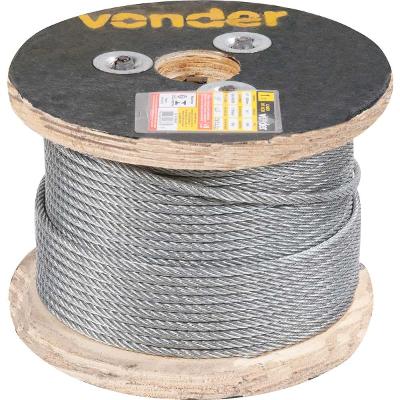 Cabo de aço af 3/32" alma de fibra 6x7 galv c/ 100m Vonder