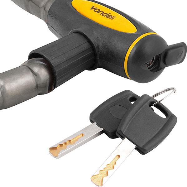 Cadeado para motos 100cm com chave Vonder - 2