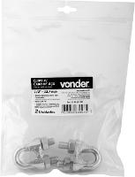 Clips p/ Cabo de Aço 1/2''12,70 mm Cartela c/ 2 peças Vonder - 2