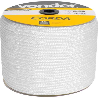 Corda Multifilamento Trançada 10,0mm 8,0kg 190 Metros Branca