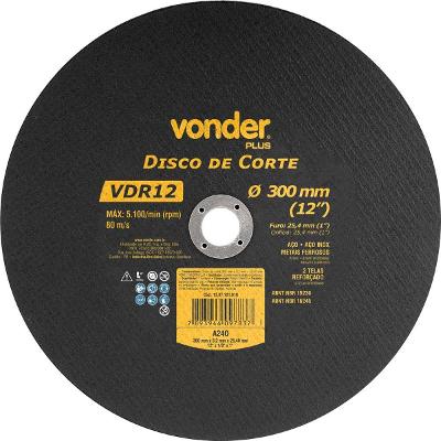 Disco De Corte 300,0x3,0x25,40 2 Telas Para Aço Carbono Vdr0