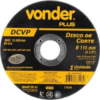 Disco de corte 115mm x 10mm x 2223mm DCVP Vonder Plus - 4