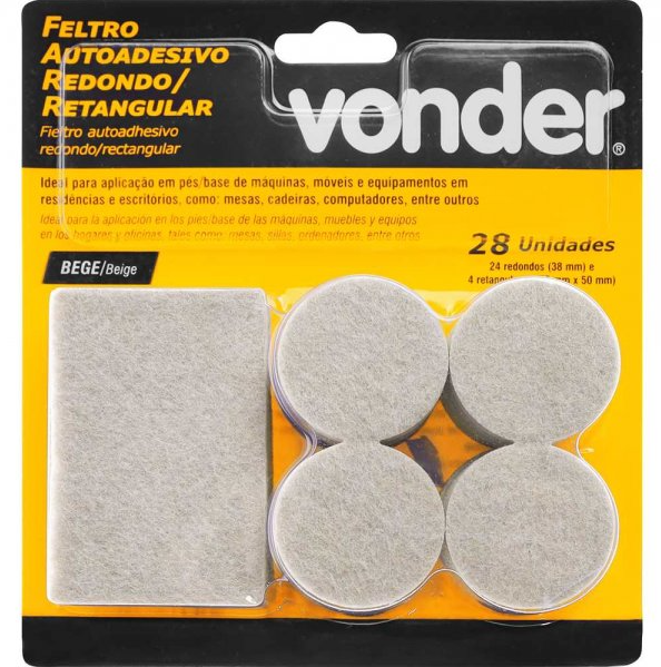 Feltro Adesivo Bege Red/Ret Jg Com 28 Vonder - 2