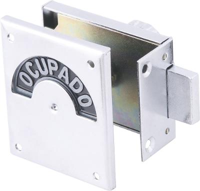 Fechadura para banheiro livre/ocupado cromado - Nove54