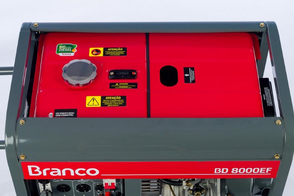 Gerador à Diesel 6,5Kva Monofásico P. Elét. BD8000 EF Branco - 8