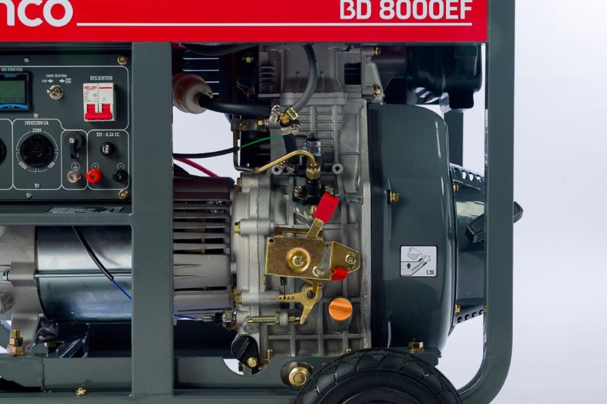 Gerador à Diesel 6,5Kva Monofásico P. Elét. BD8000 EF Branco - 10