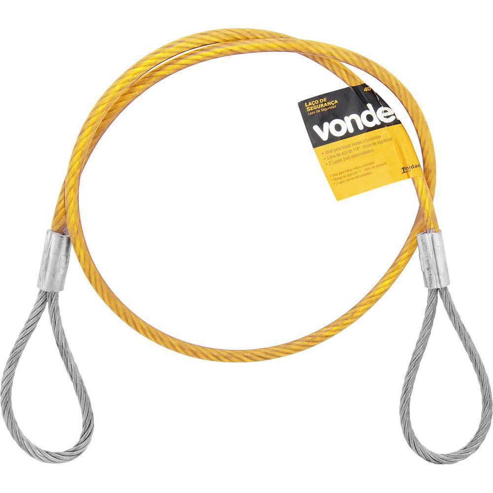 Laco de segurança 1/4" aço plastificado com 1 metro Vonder - 3