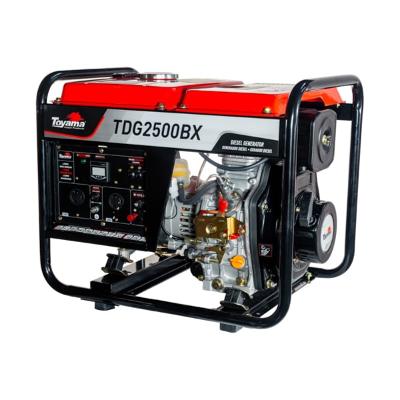 Gerador Diesel Toyama 2200W Bivolt 115/230V 2.5L TDG2500BX Motor Diesel Refrigerado