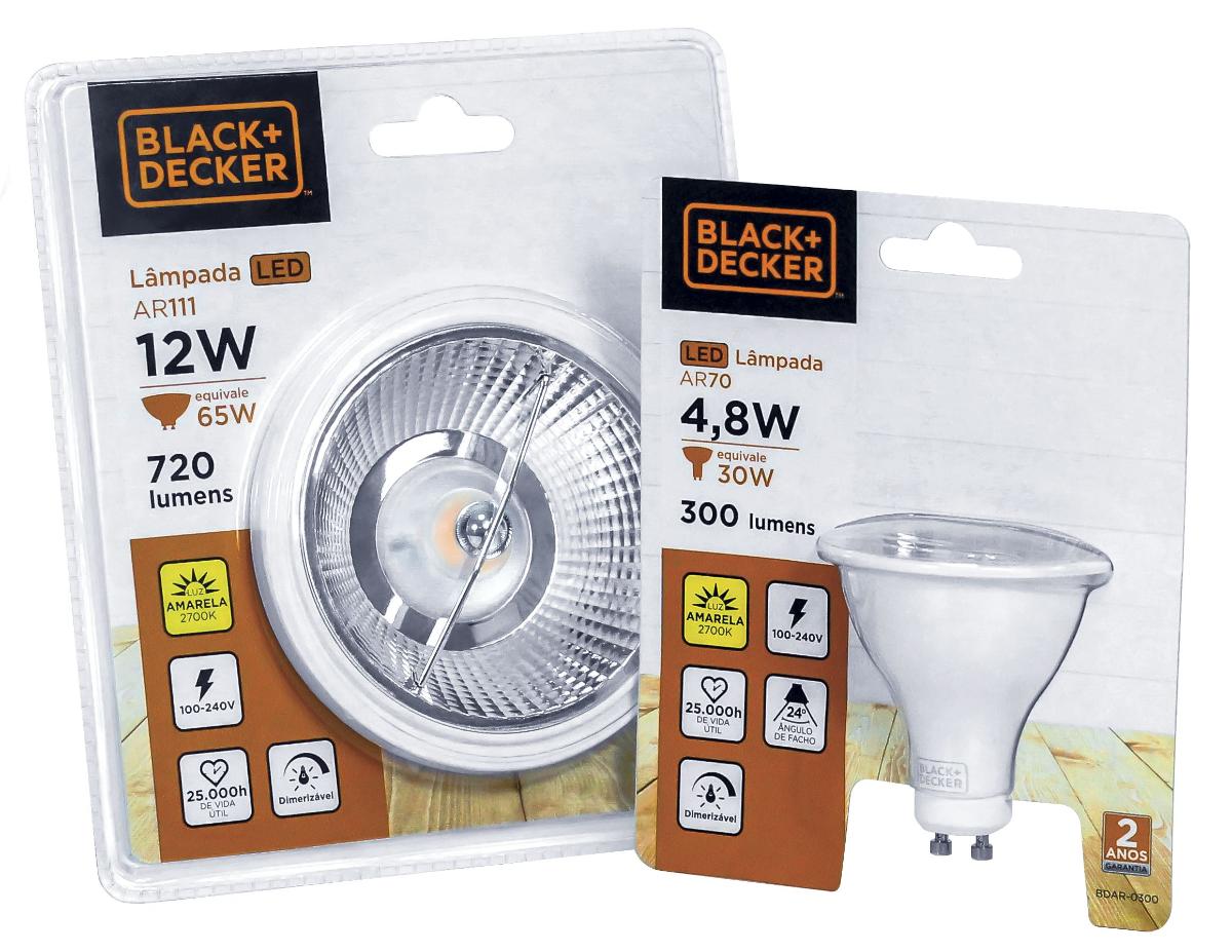 Lâmpada LED AR111 12W 2700K 24° Dimerizável Black+Decker - 2