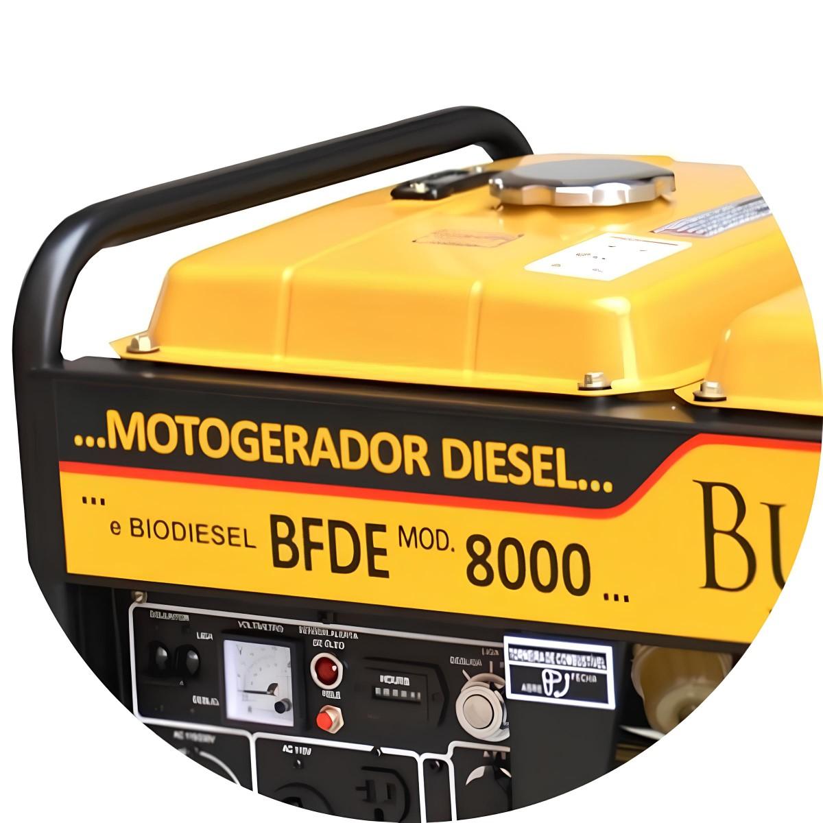 Motogerador Buffalo BFDE 8000 PRO Diesel Trifásico 380V 7,5KVA 13Cv Partida Elétrica e Manual 71333 - 4