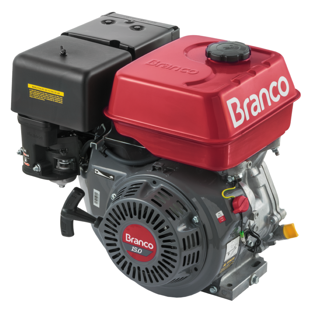 Motor Gasolina 15,0CV Eixo H P. Elét. B4T-15.0H Branco - 1
