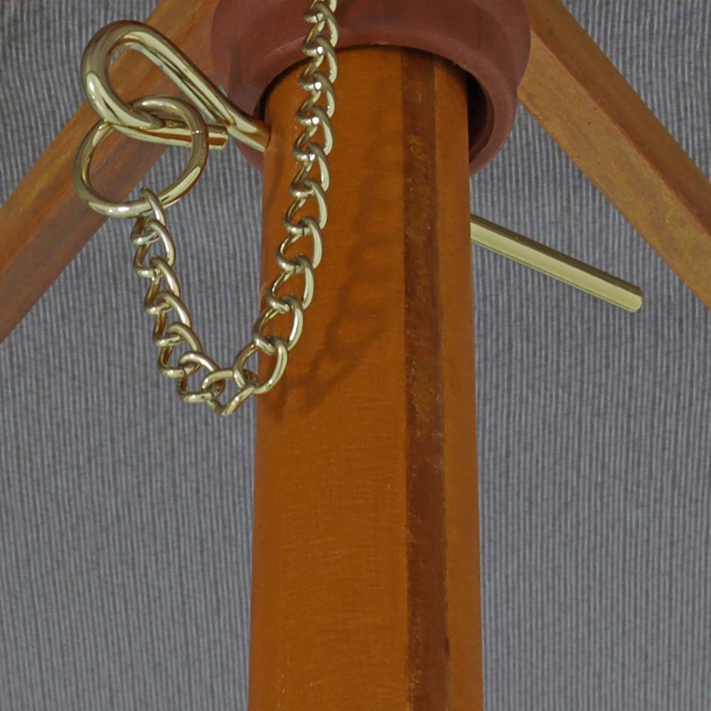 Ombrellone Madeira Cobertura PVC 3,00m marrom Bel Lazer - 4