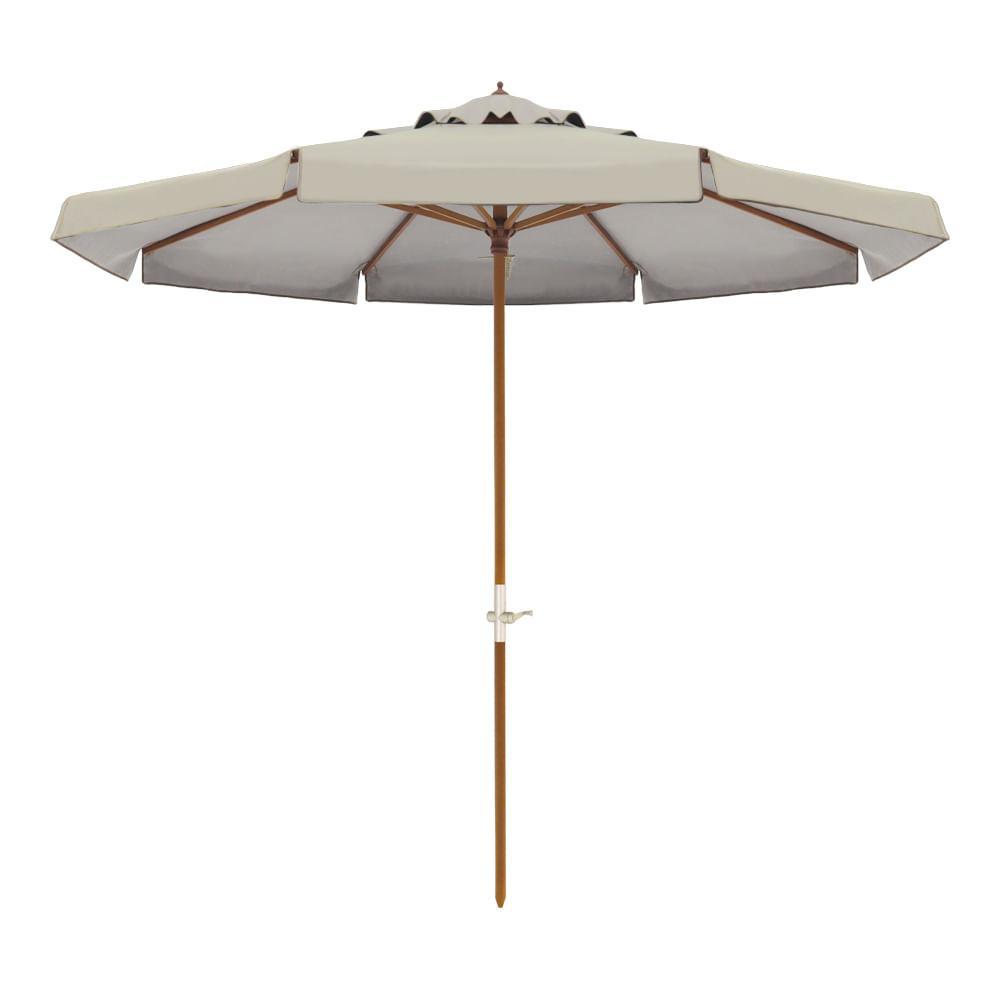 Ombrellone Madeira Cobertura PVC Manivela 2,70m Bege Bel Lazer - 1