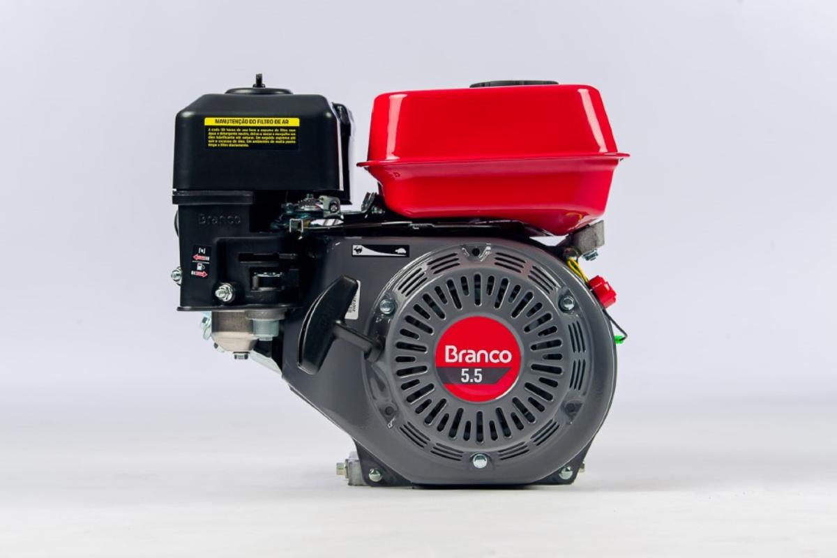 Motor Gasolina 5,5CV Eixo H P. Manual  B4T-5.5H Branco - 1