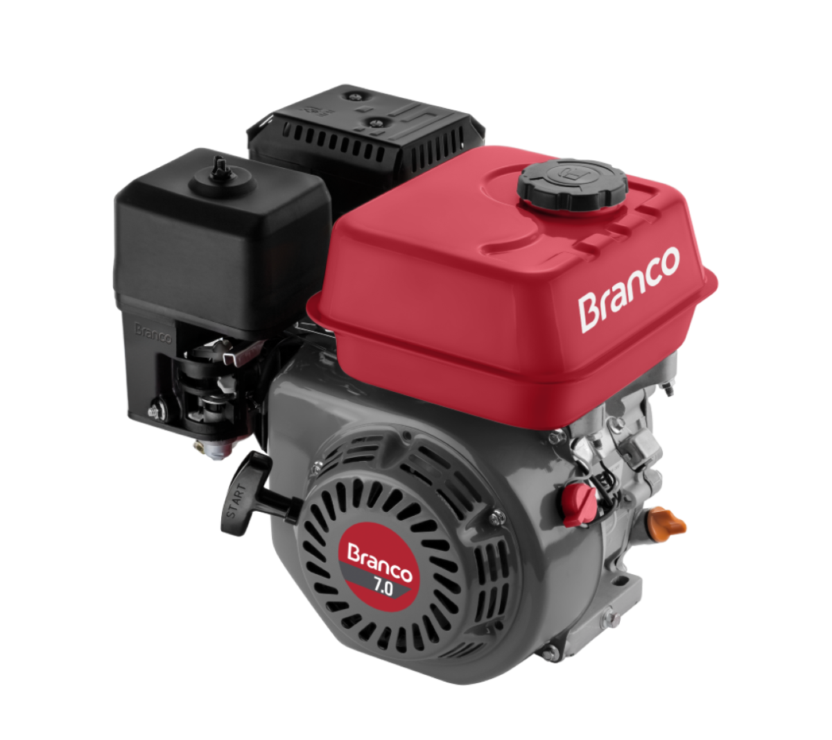 Motor Gasolina 7,0CV Eixo H P. Manual  B4T-7.0H Branco - 2