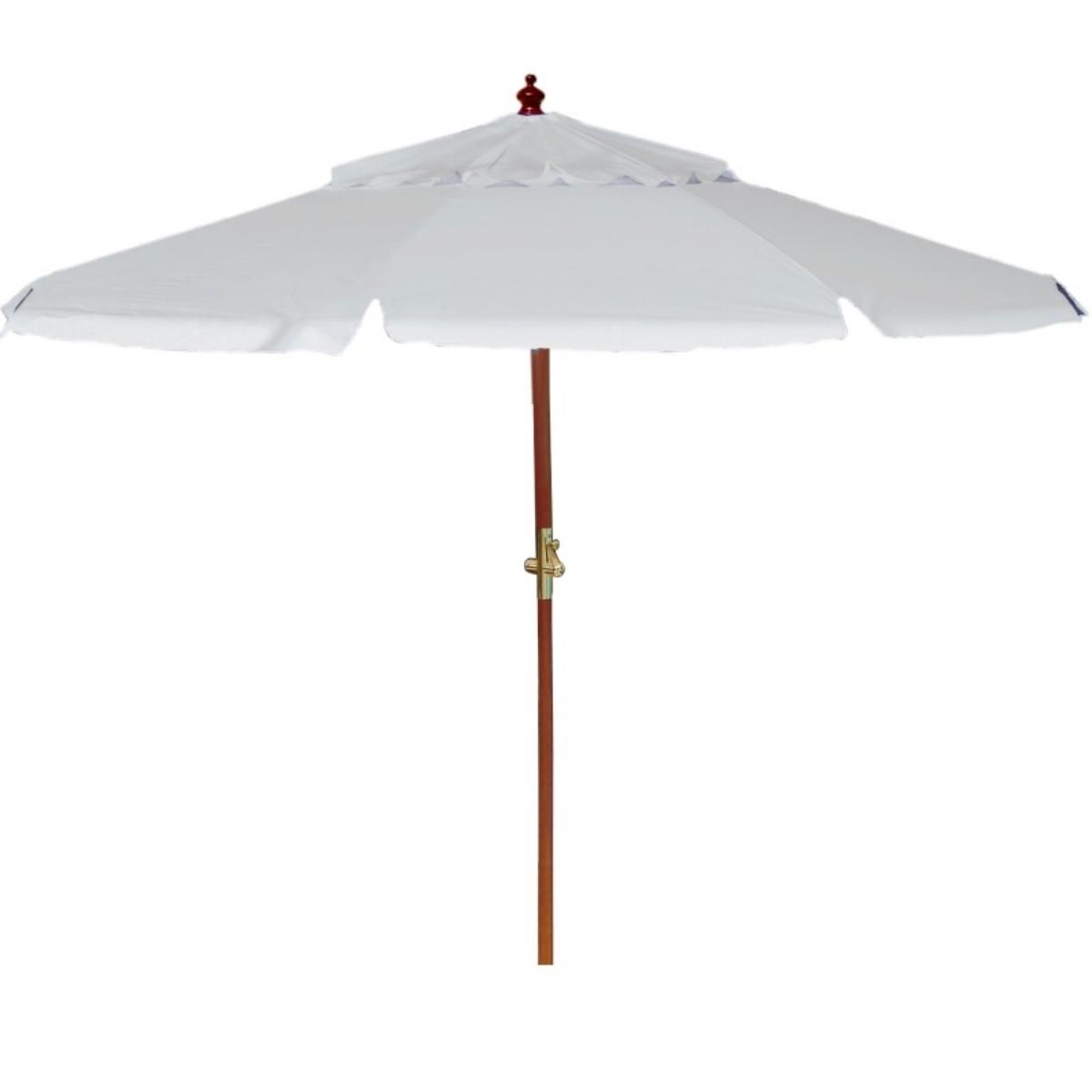 Ombrellone Madeira Cobertura PVC manivela 2,70m Branco Bel Lazer - 2