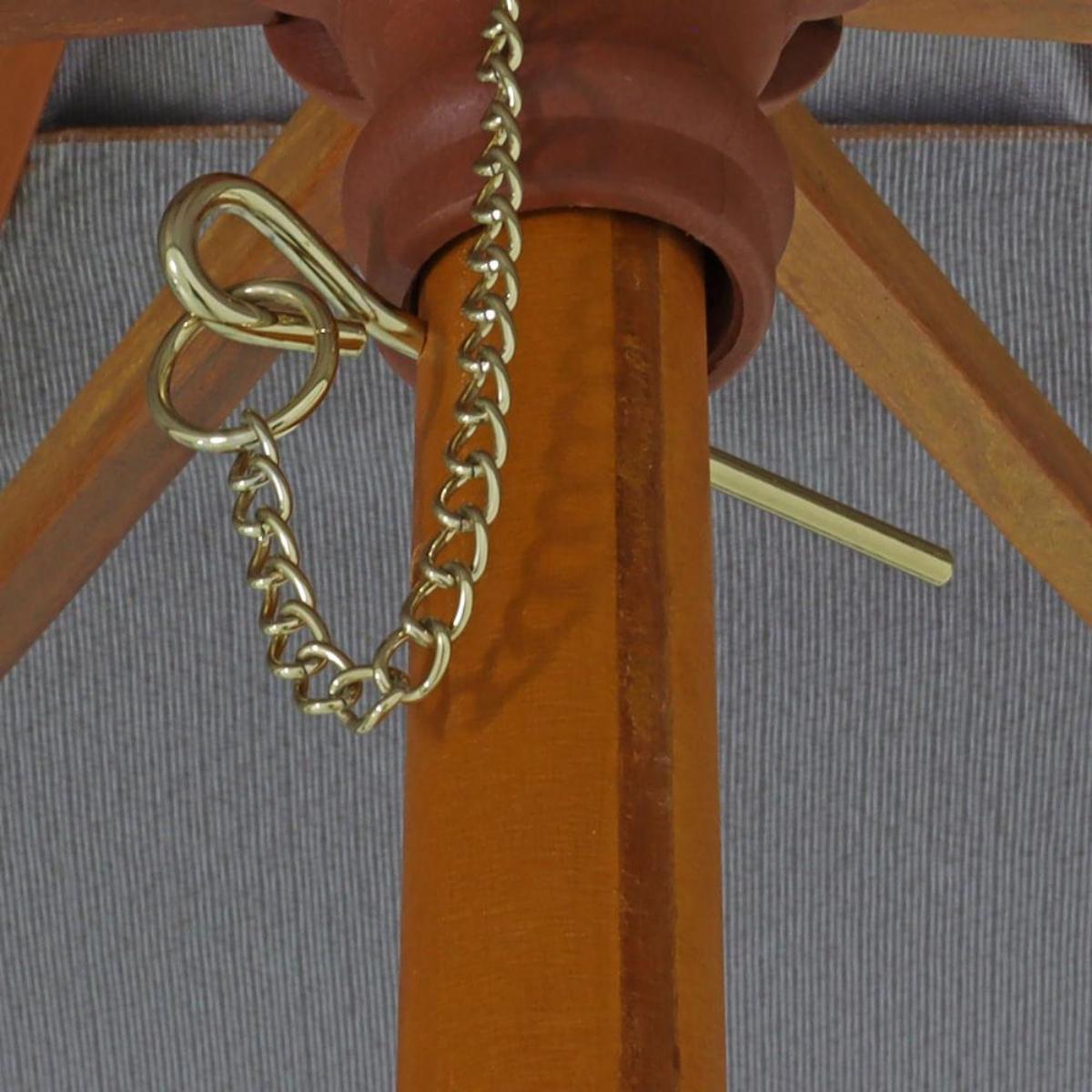 Ombrellone Madeira Cobertura PVC manivela 2,70m Branco Bel Lazer - 4