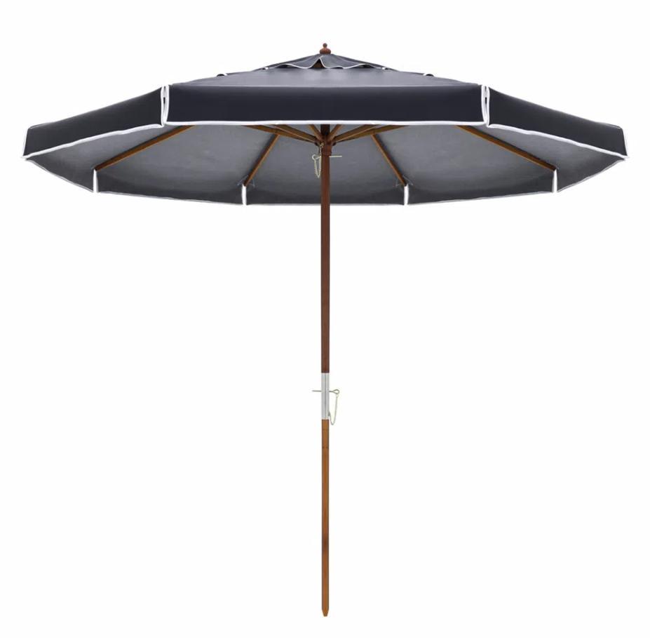 Ombrellone Madeira Cobertura PVC 2,40 metros preto Bel Lazer - 1