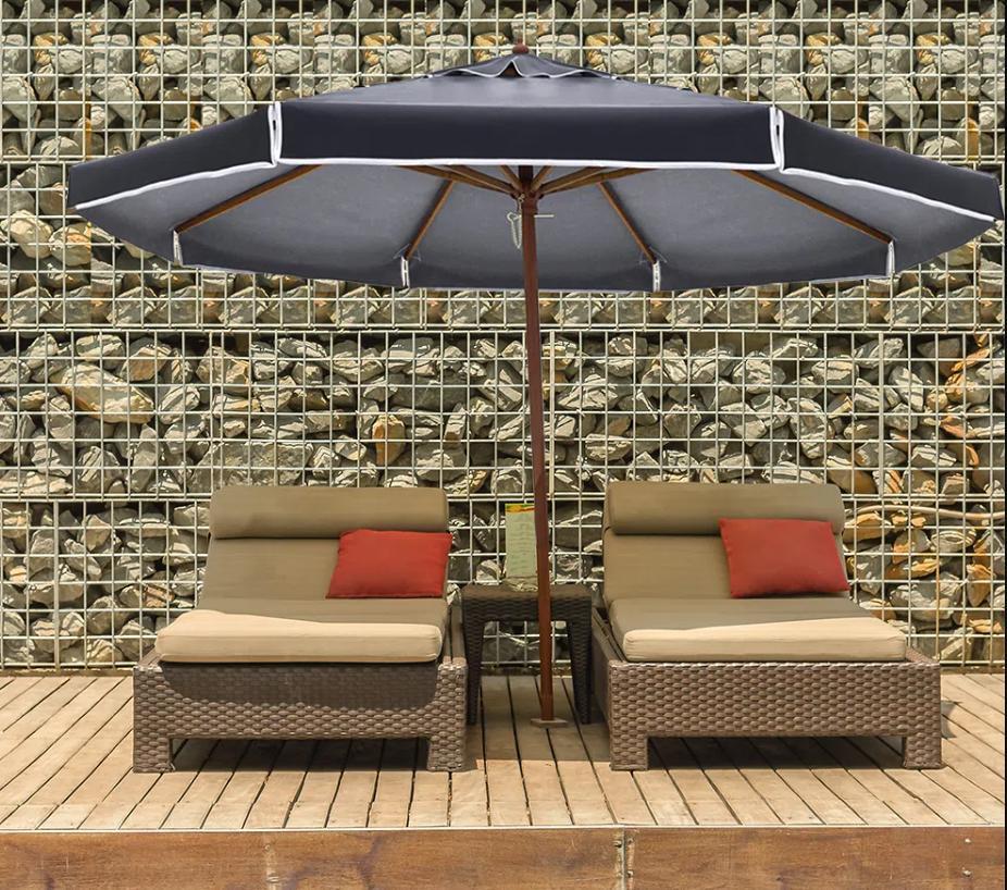 Ombrellone Madeira Cobertura PVC 2,40 metros preto Bel Lazer - 2